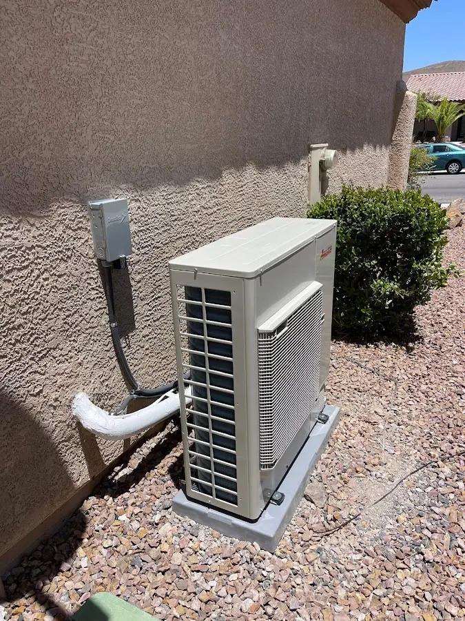 Residential air conditioning condenser unit in American Falls